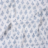 Blue Booty Hand Block Print Fabric For Dress Material