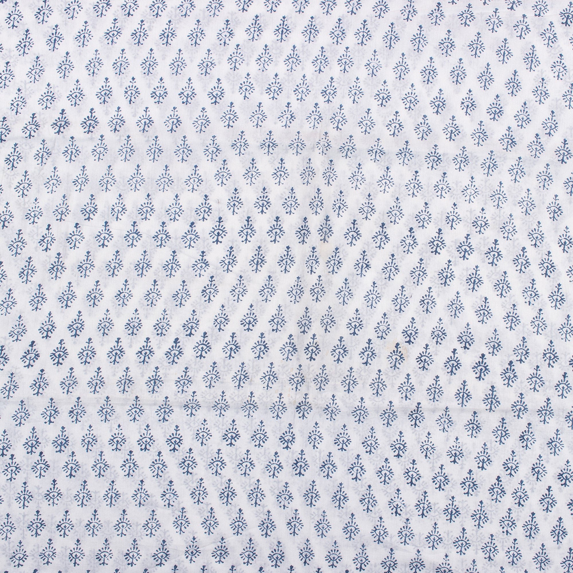 Blue Booty Hand Block Print Fabric For Dress Material
