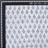 Blue Booty Hand Block Print Fabric For Dress Material