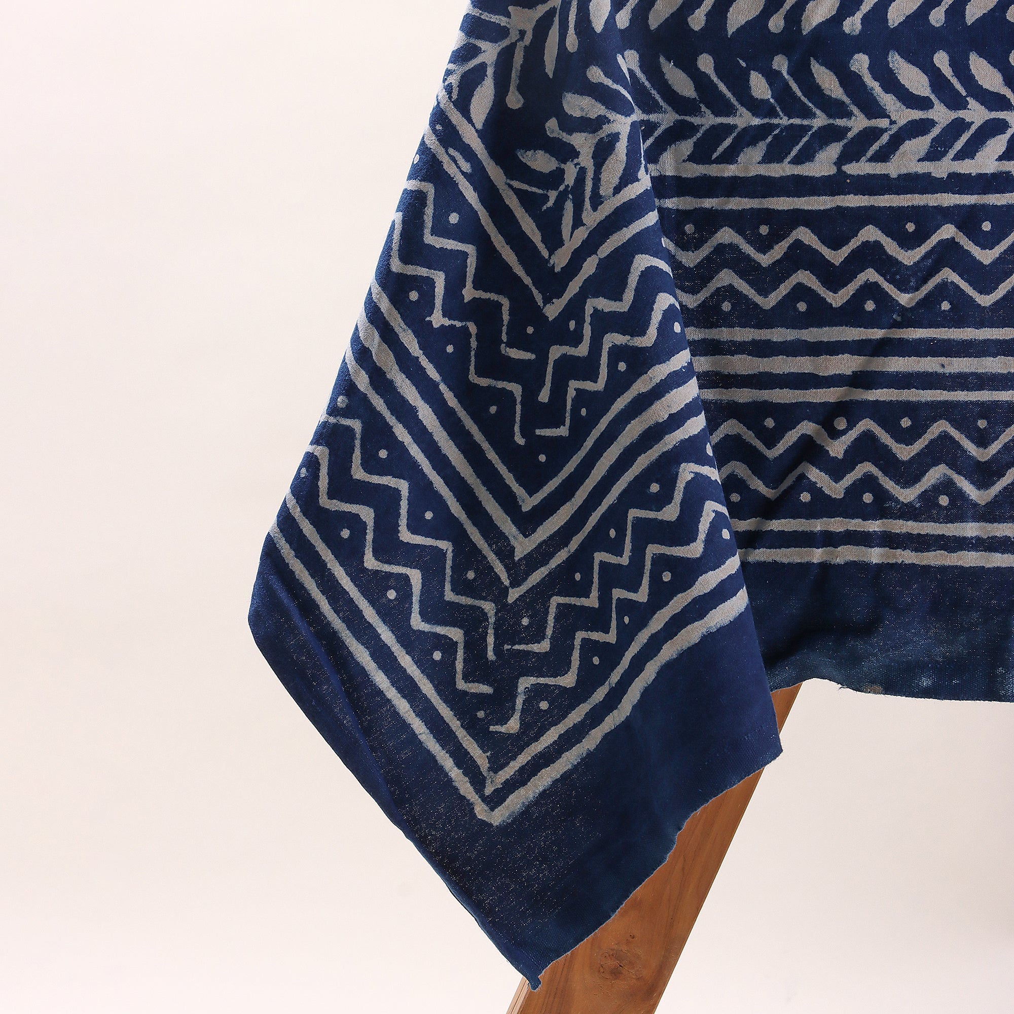 Blue Cotton Hand Block Printed Dining Table Cloth