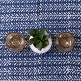 Blue Cotton Hand Block Printed Dining Table Cloth