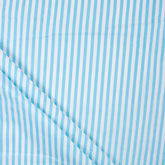 Blue Cotton Striped Block Print Fabric