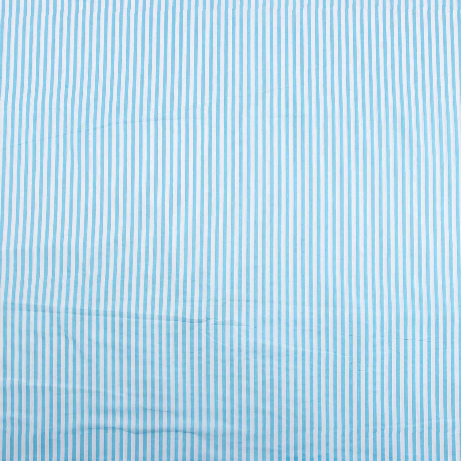 Blue Cotton Striped Block Print Fabric