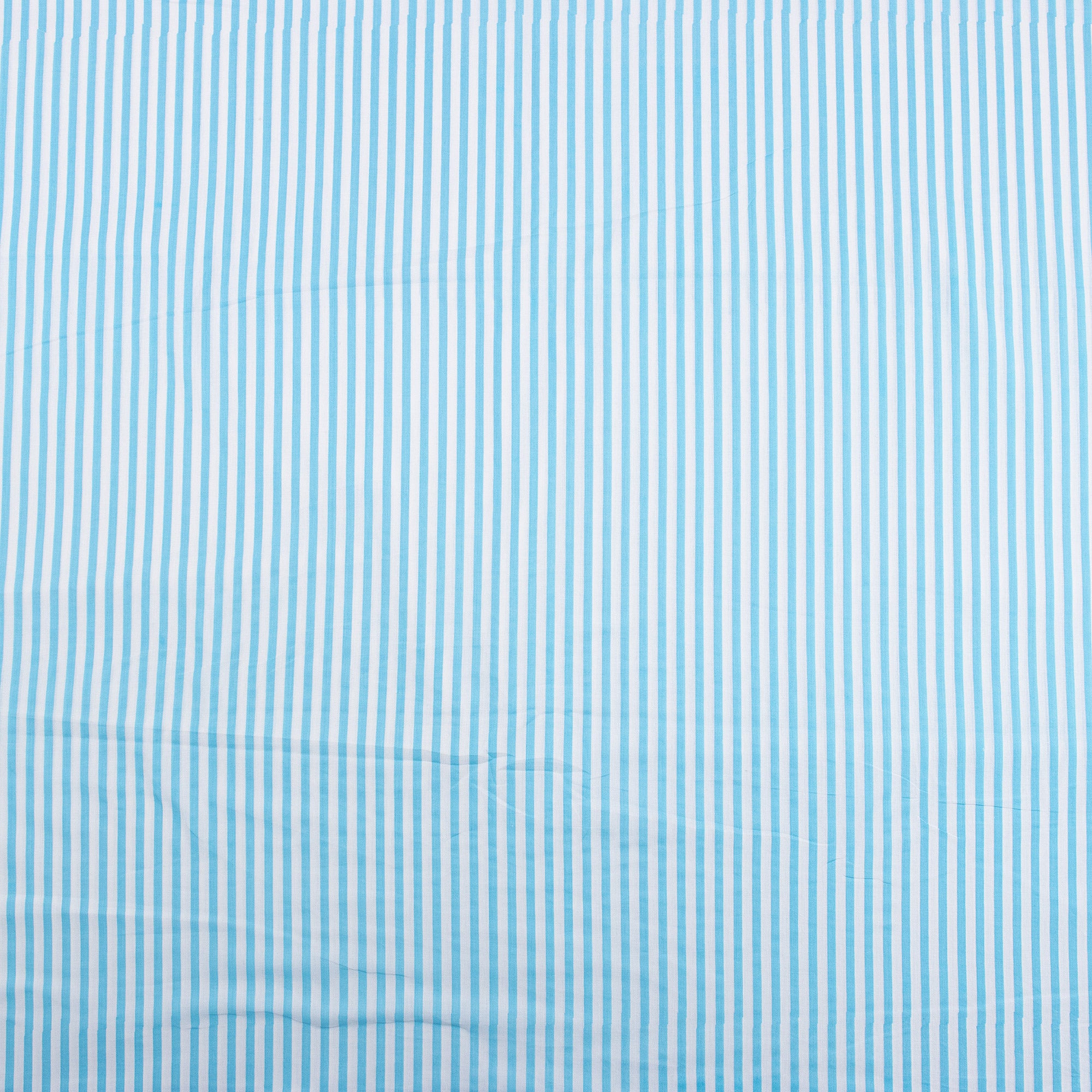 Blue Cotton Striped Block Print Fabric