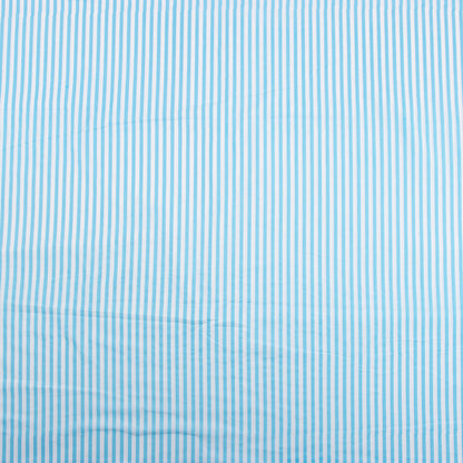 Blue Cotton Striped Block Print Fabric