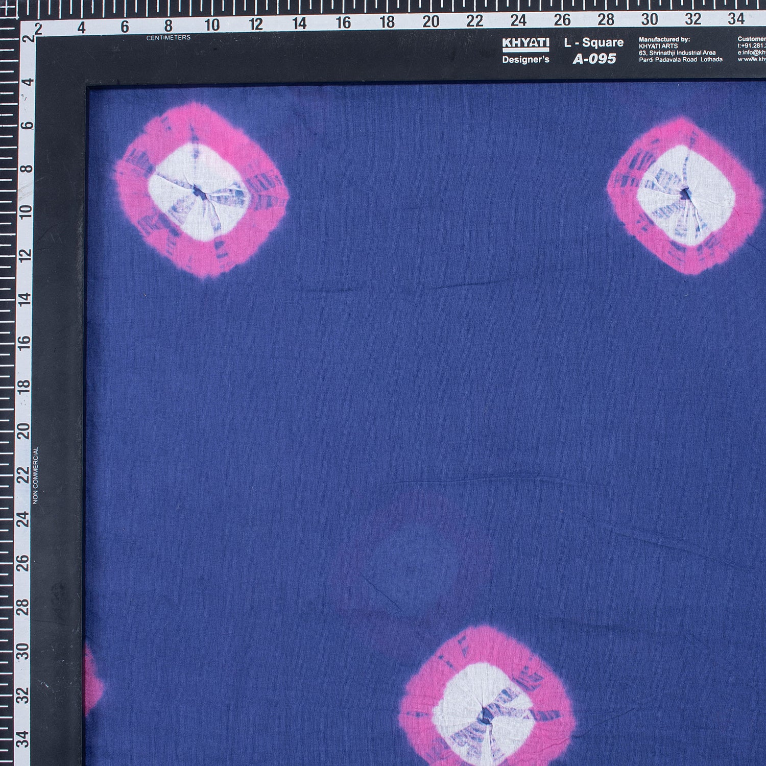 Blue Cotton Tie Dye Shibori Fabric
