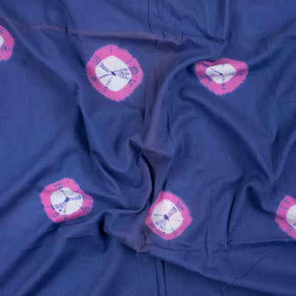 Blue Cotton Tie Dye Shibori Fabric