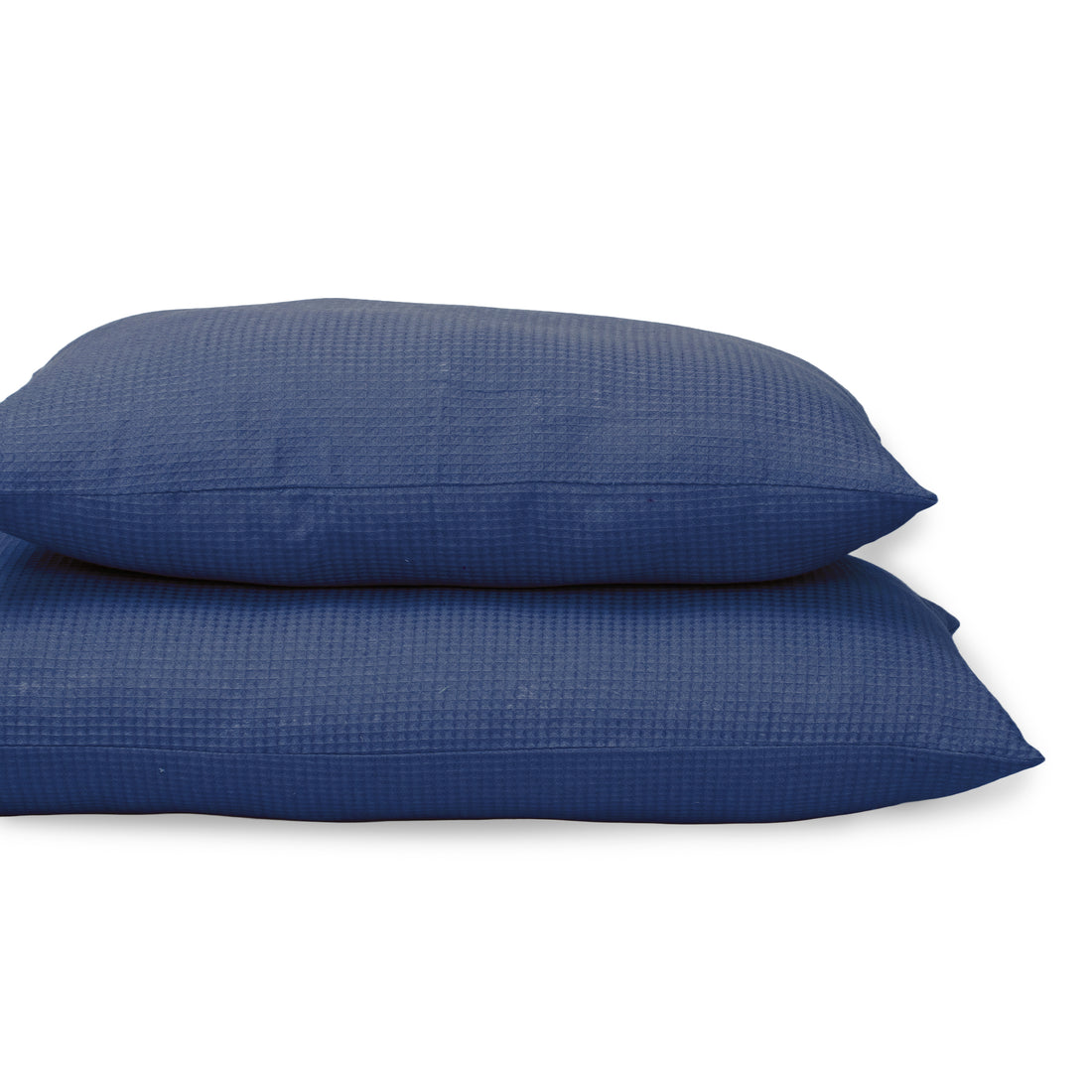 Blue Cotton Waffle King Size Pillowcase