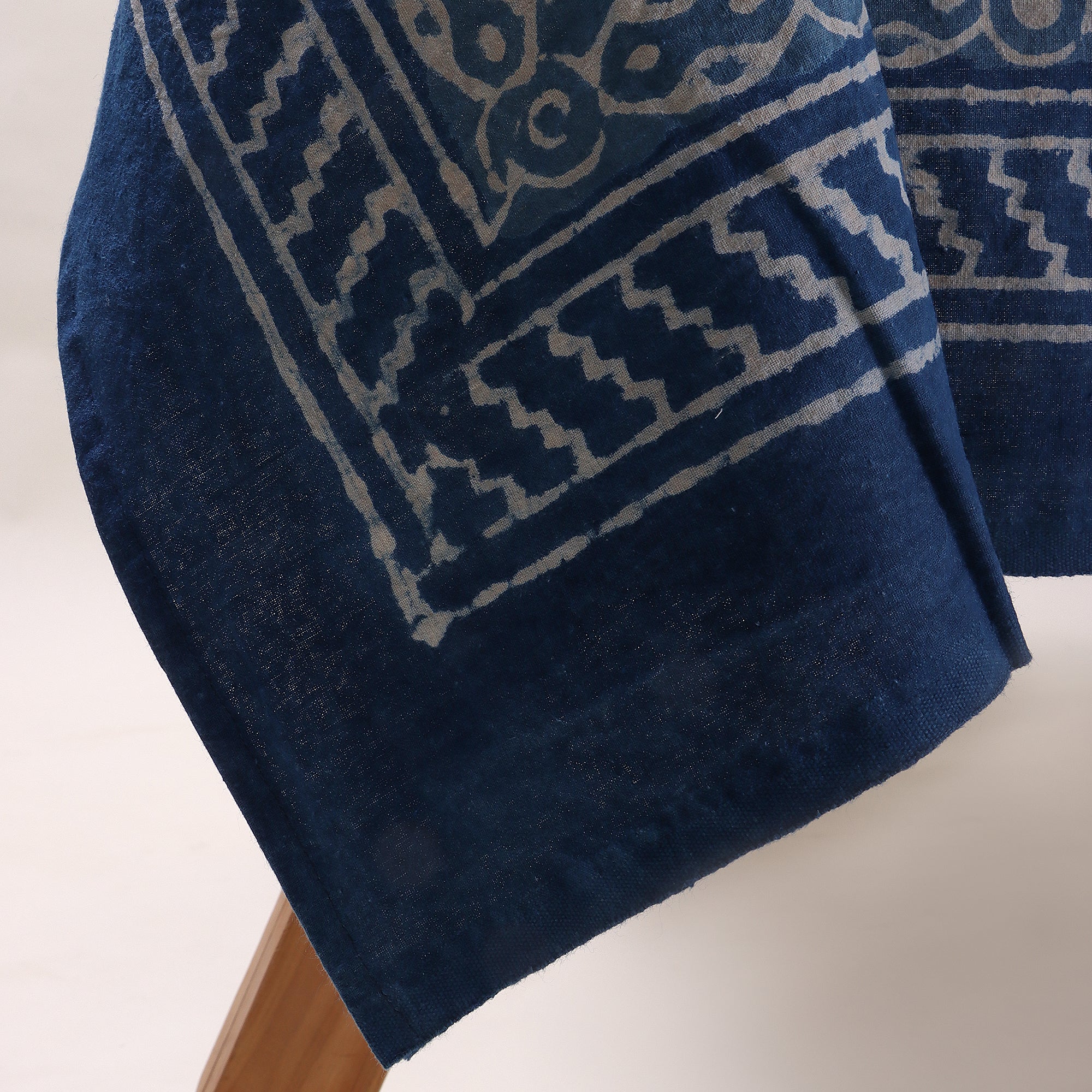 Blue Dabu Cotton Dining Table Cover Cloth