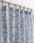 Blue Design Block Printed Cotton Curtains for Window