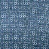 Blue Discharge Hand Block Printed Cotton Fabric by Yard