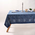 Blue Floral Handcrafted Block Printed Cotton Dining Tablecloth