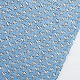 Blue Floral Indian Block Print Fabric