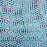 Blue Floral Indian Block Print Fabric