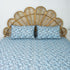 Blue Floral Indian Hand Block Print Pure Cotton Bedsheet
