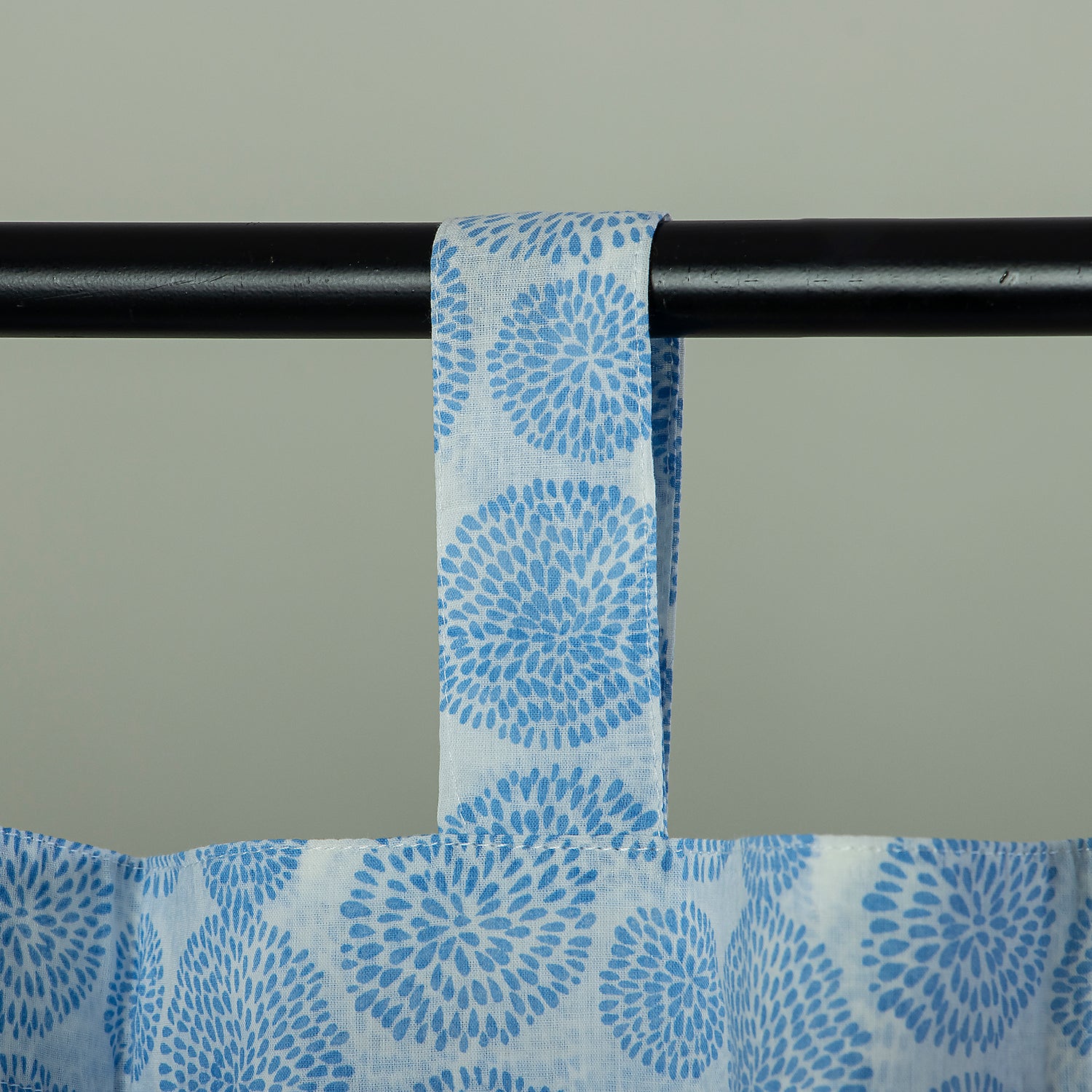 Blue Floral Indian Handmade Cotton Curtains Online