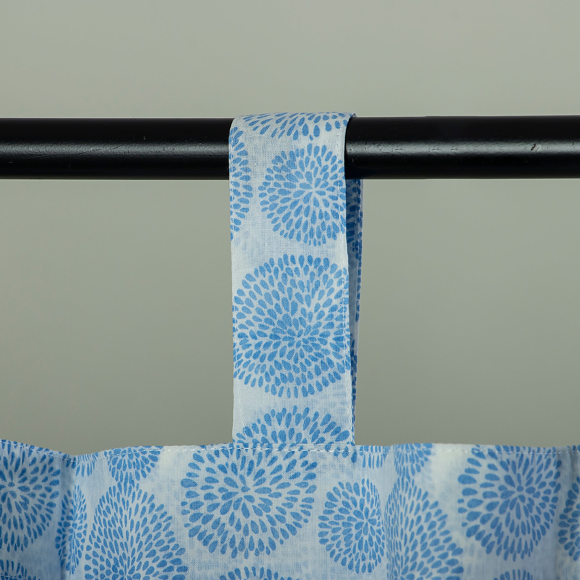 Blue Floral Indian Handmade Cotton Curtains Online