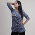 Blue Floral Modern Cotton Kurti For Women&