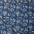 Blue Floral Pure Cotton Hand Block Print Dabu Fabric