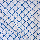 Blue Geometrical Pure Cotton Hand Block Print Fabric