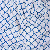 Blue Geometrical Pure Cotton Hand Block Print Fabric