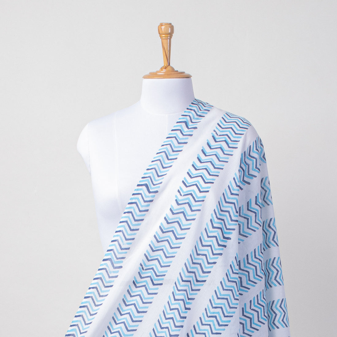 Blue Hand Block Print Beach Sarong Wrap For Women