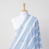 Blue Hand Block Print Beach Sarong Wrap For Women