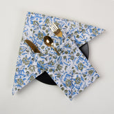 Blue Hand Block Printed Cotton Napkins Cloth