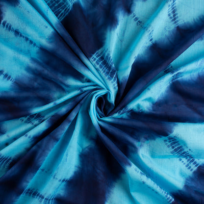 Blue Hand Tie Dye Cotton Shibori Fabric Online
