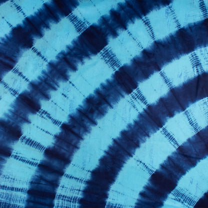 Blue Hand Tie Dye Cotton Shibori Fabric Online