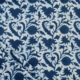 Blue Indigo Hand Block Printed Summer Dress Fabric