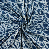 Blue Indigo Hand Block Printed Summer Dress Fabric