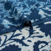 Blue Indigo Hand Block Printed Summer Dress Fabric