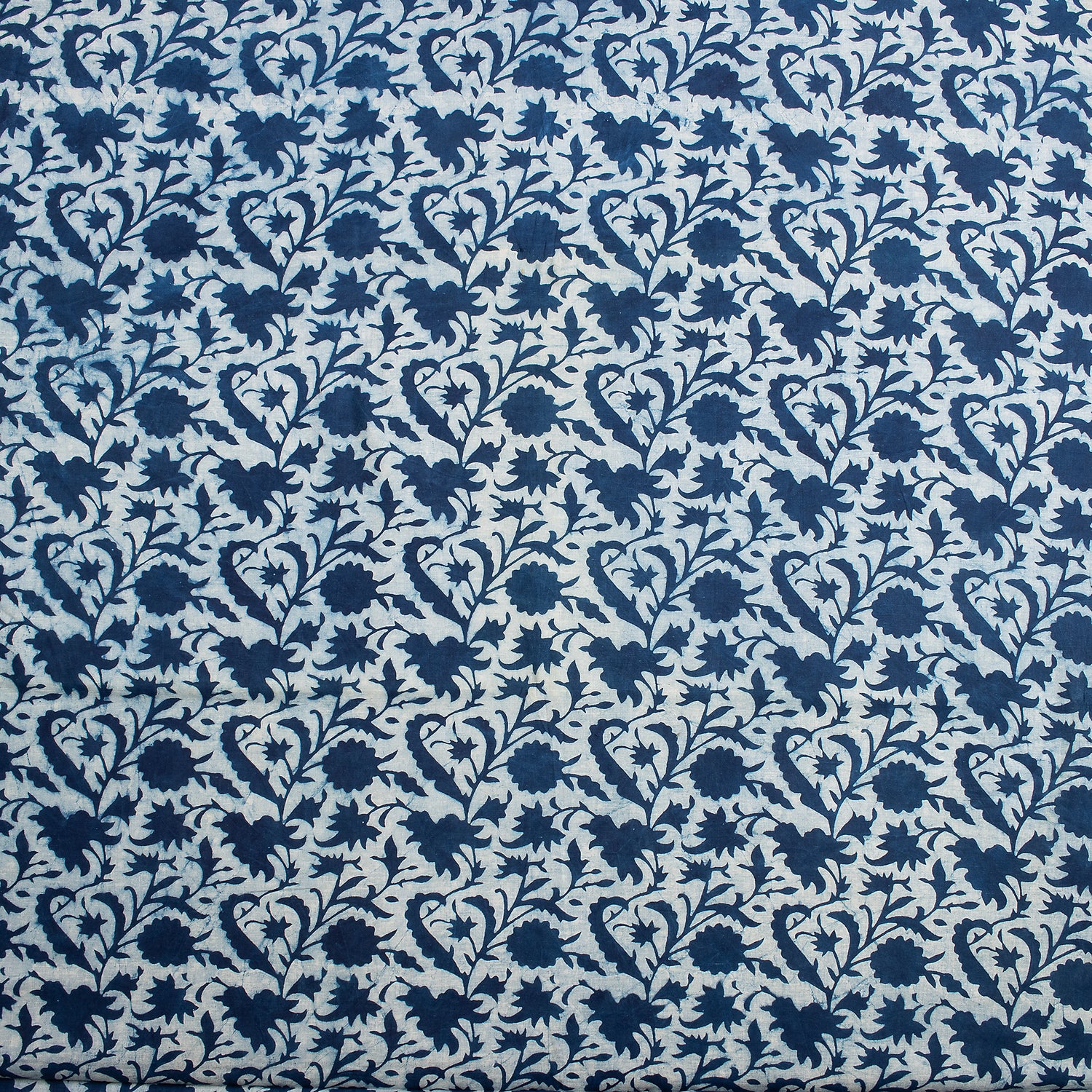 Blue Indigo Hand Block Printed Summer Dress Fabric