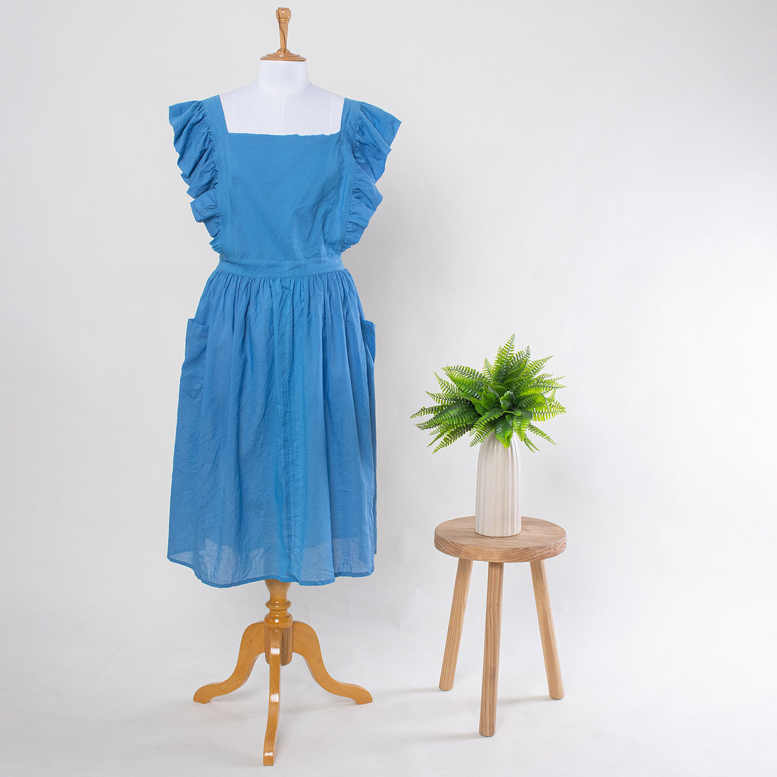 Blue Kitchen &amp; Gardening Organic Cotton Aprons For Womens