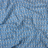 Blue Leaf Hand Block Printed Cotton Fabric
