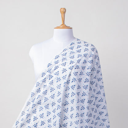 Blue Leaf Indian Hand Block Print Sarong For Women