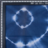 Blue Natural Tie Dye Cotton Shibori Fabric