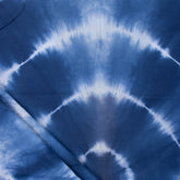 Blue Natural Tie Dye Cotton Shibori Fabric