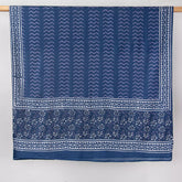 Blue Organic Cotton Printed Dupatta for Daily Used