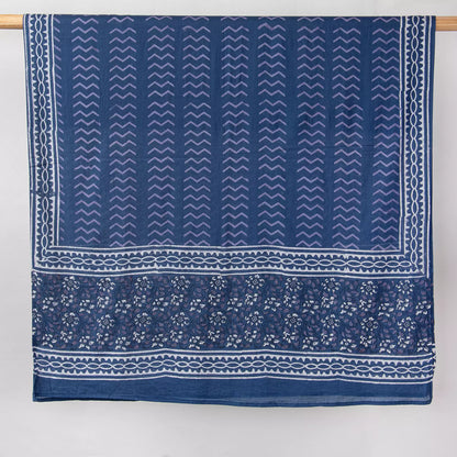 Blue Organic Cotton Printed Dupatta for Daily Used