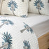 Blue Palm Tree Hand Block Print Cotton Kantha Quilt Blanket