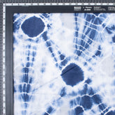 Blue Polkas Dots Tie Dye Shibori Fabric