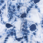 Blue Polkas Dots Tie Dye Shibori Fabric