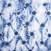 Blue Polkas Dots Tie Dye Shibori Fabric