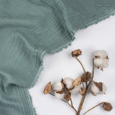 Blue Pure Cotton 4 Layered Gauze Fabric