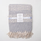 Blue Stripe Woven Cotton Bedroom Blankets
