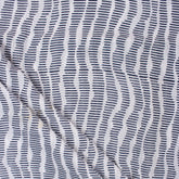 Blue Striped Block Printed Indian Fabric For Kurti