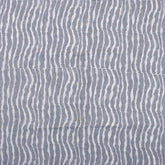 Blue Striped Block Printed Indian Fabric For Kurti
