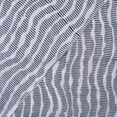 Blue Striped Block Printed Indian Fabric For Kurti